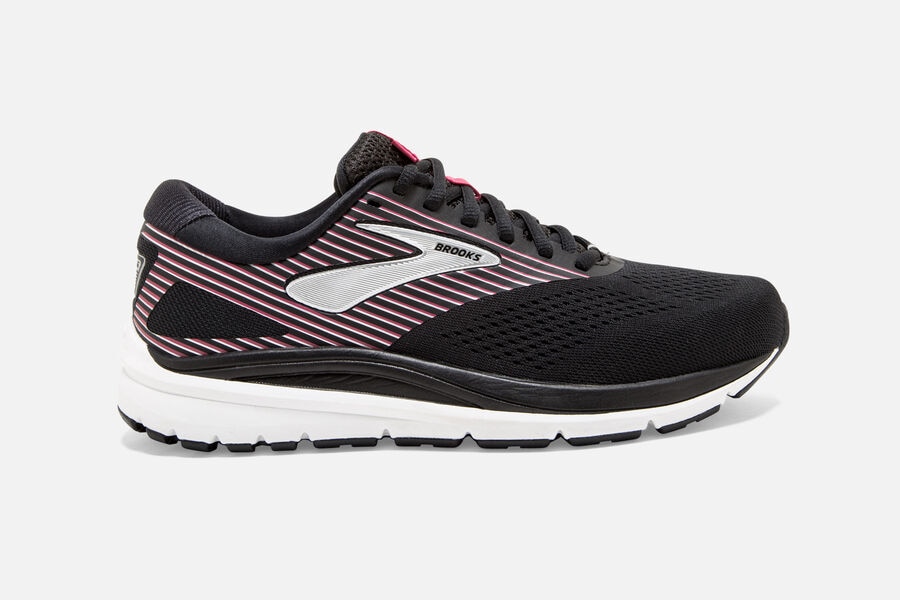 Brooks Addiction 14 Mens Australia - Road Running Shoes - Black/Pink/Silver (050-QLHKU)